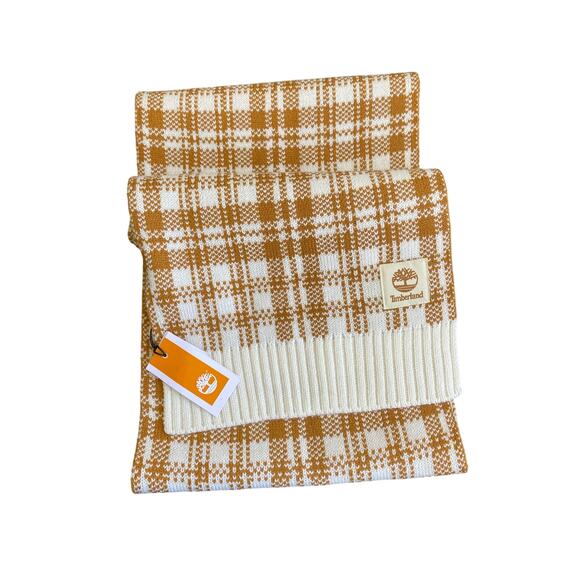 Timberland plaid soft acrylic knit scarf - Picture 2 of 7